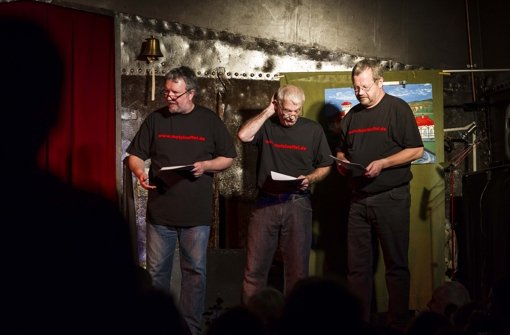Die Kabarettgruppe Mustermann und die Motzlöffel  präsentiert  bei den Neckarfantasien das Stück „Flusskilometer  185“ Foto: Lichtgut/Max Kovalenko
