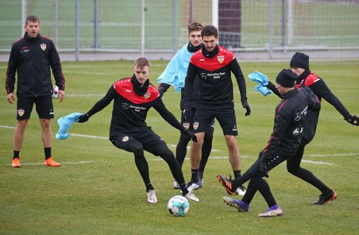 Fit  machen für Teil zwei der Bundesliga-Hinrunde: Die VfB-Profis haben das Training wieder aufgenommen. Foto:  
