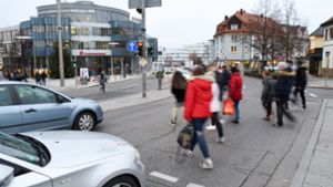 Neue Orientierung für die Fußgänger in Böblingen Foto: Kreiszeitung Böblinger Bote/Thomas Bischof
