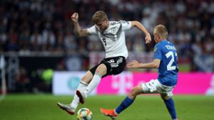Voller Einsatz: Timo Werner im EM-Qualifikationsspiel gegen Estland Foto: Getty