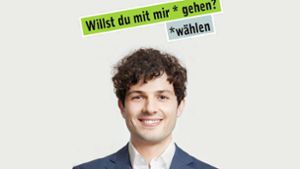 Das Profil von Luigi Pantisano auf Tinder: Hier lächelt ein jünger aussehender OB-Kandidat seine potenziellen Wähler an. Foto: Grüne Jugend Konstanz