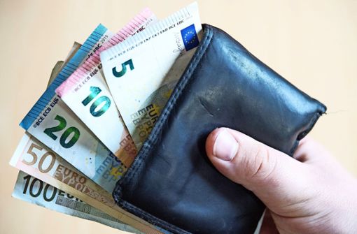 In dem Geldbeutel des Mannes waren noch ein paar mehr Euro. Foto: dpa