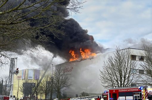 Die Flammen schlugen  aus dem Gebäude. Foto: Archiv (SDMG/Hemmann)