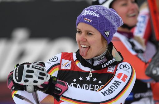 Viktoria Rebensburg   ist das Aushängeschild des Deutschen Skiverbandes. Foto: AFP/Christof Stache