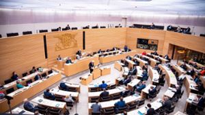 Plenarsitzung im Landtag – am 14. März findet wird der Landtag neu gewählt. Foto: imago images/7aktuell/7aktuell.de M. Gruber via www.imago-images.de
