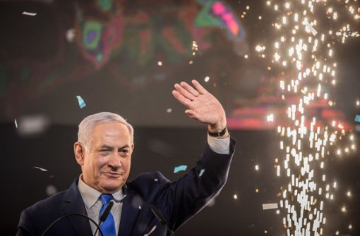 Benjamin Netanjahu feiert seinen Sieg. Foto: dpa