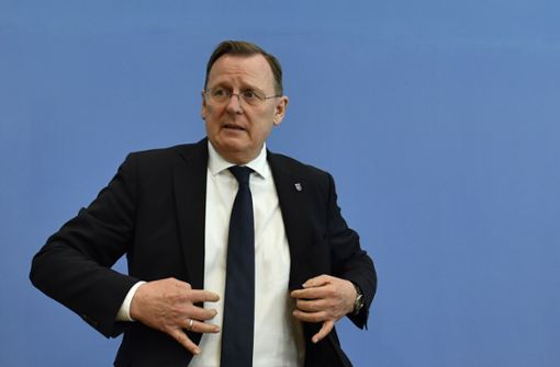 Der Thüringer Regierungschef Bodo Ramelow will alle Corona-Verbote aufheben. (Archivbild) Foto: AFP/JOHN MACDOUGALL