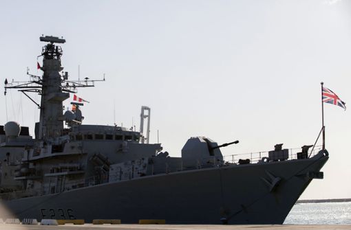 Die britische Fregatte „Montrose“ bei einem Stopp im Hafen von Limassol auf Zypern Foto: AFP