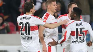 Der VfB Stuttgart führte schnell gegen Düsseldorf. Foto: Pressefoto Baumann