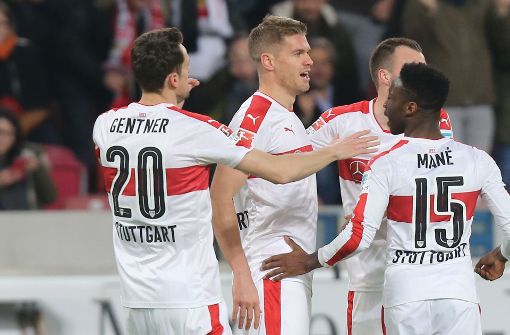 Der VfB Stuttgart führte schnell gegen Düsseldorf. Foto: Pressefoto Baumann