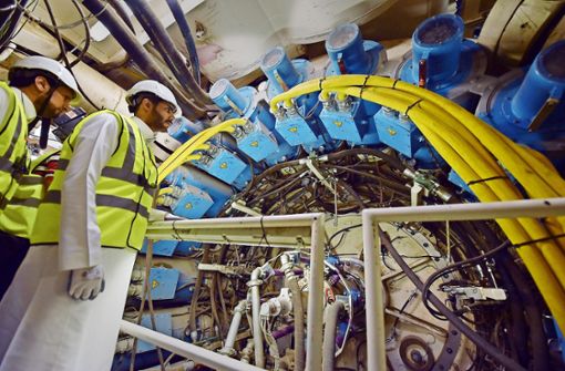 Siemens ist in Saudi-Arabien stark engagiert. Das Unternehmen liefert für zwei Linien der  im Bau befindlichen  Metro in der Hauptstadt Riad die Züge und Signaltechnik. Foto: AFP