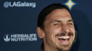 In zwei Spielzeiten für Galaxy gelangen Ibrahimovic 53 Treffern in 58 Partien.  Foto: AFP/MARK RALSTON