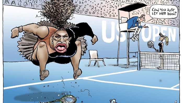Karikatur von Serena Williams löst Welle der Empörung aus