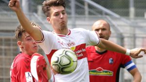 Zwei Tore für den VfB II in Mainz: der 20-jährige David Tomic. Foto: Baumann