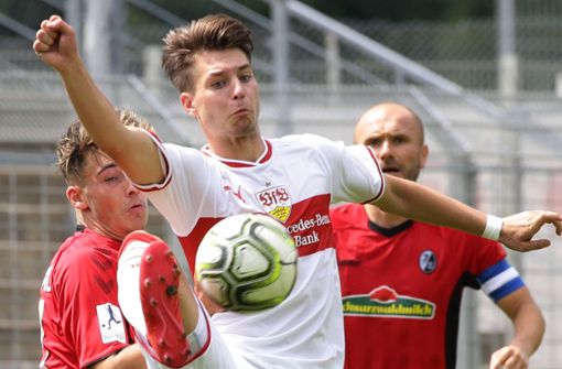 Zwei Tore für den VfB II in Mainz: der 20-jährige David Tomic. Foto: Baumann