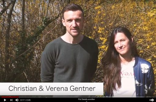 Christian und Verena Gentner bitten in einem Videoclip auf Youtube, das  Haus Aichele mit Spenden zu unterstützen. Foto:  