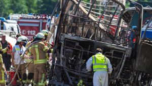 Bei dem schweren Busunglück auf der A9 kamen 18 Menschen ums Leben. Foto: dpa