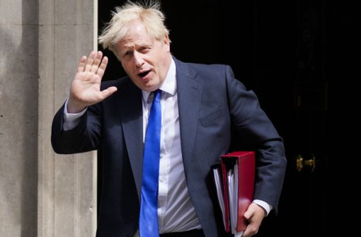 Premier Boris Johnson will von Rücktritt nichts wissen. /Tayfun Salci Foto: dpa/Frank Augstein
