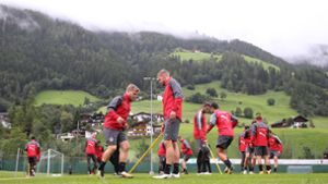 So lief das VfB-Training im Stubaital vor dem Testspiel gegen Kasimpasa. Foto: Pressefoto Baumann