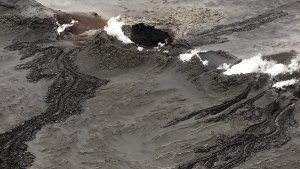 Nördlich des Gletschers Vatnajökull klafft ein Riss. Foto: dpa/Frettabladid