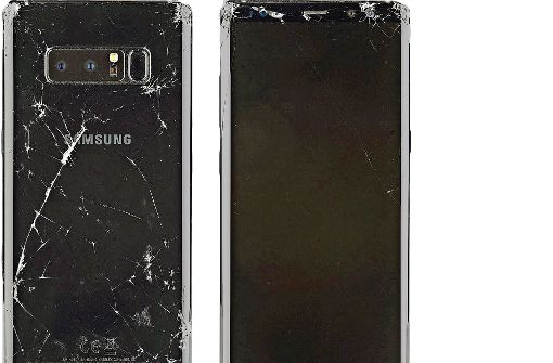 Samsungs neue Topmodelle versagen im Falltest.  Foto:Warentest Foto:  