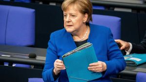 Angela Merkel äußerte sich in der Regierungsbefragung im Bundestag. Foto: dpa/Michael Kappeler