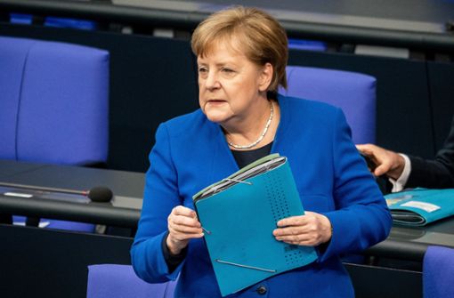 Angela Merkel äußerte sich in der Regierungsbefragung im Bundestag. Foto: dpa/Michael Kappeler