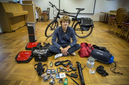 Philipp Winnige will Südafrika mit dem Fahrrad bereisen und von Kolumbien bis nach Feuerland radeln. Foto: Lichtgut/Leif Piechowski