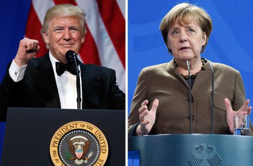 Donald Trump und Angela Merkel treffen in den USA aufeinander. Foto: AP/dpa
