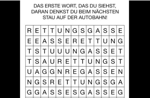 Die Lösung ist eigentlich offensichtlich, die User sind beim Finden anderer Wörter dennoch kreativ. Foto: Facebook/@Polizei Ludwigsburg