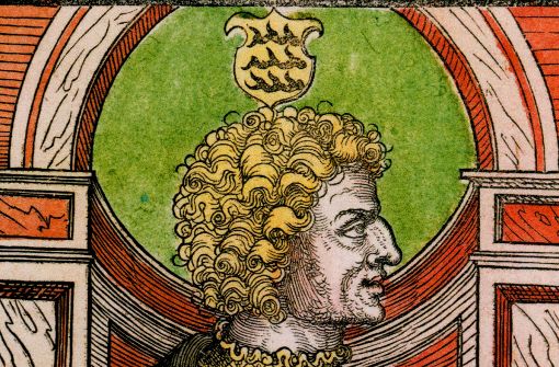 Herzog Ulrich von Württemberg auf einem Stich von 1520 Foto: Katalog