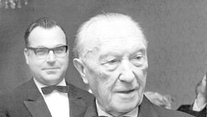 Zwei, die die CDU und das Land geprägt haben: Helmut Kohl und Konrad Adenauer  am 1. Mai 1967 in Bonn. Foto: dpa