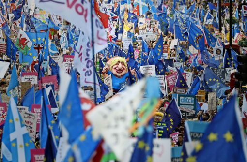 Eine Million Brexit-Gegner demonstrierten in London. Foto: AP/Matt Dunham
