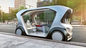 Künstliche Intelligenz im Auto: Anfang dieses Jahres präsentierte Bosch in Las Vegas ein Shuttle-Konzeptfahrzeug. Foto: Bosch