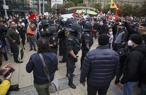 Auf dem Marienplatz kam es zu Auseinandersetzungen. Foto: Lichtgut/Julian Rettig