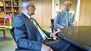 Michael Makurath  (links) und Thomas  Schäfer pflegen den Dialog. Foto: factum/Granville