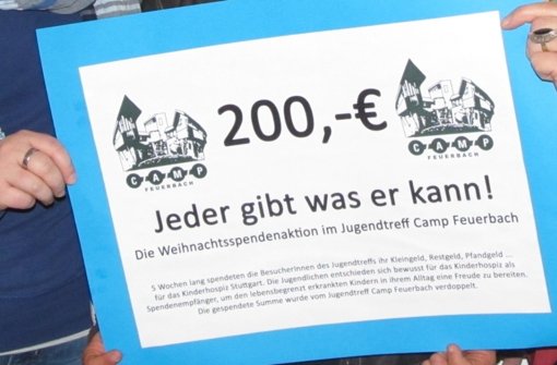 Letztes Jahr waren es noch 200 Euro, die gespendet wurden. Dieses Jahr sind es sogar 300 Euro. Foto: zz