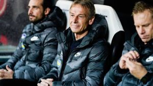 Jürgen Klinsmann war mit seiner Mannschaft sehr zufrieden. Foto: dpa/Uwe Anspach