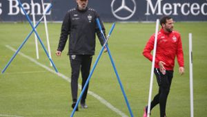 VfB-Trainer Pellegrino Matarazzo schaut derzeit ganz genau hin: Wen beruft er in die Startelf? Foto: Baumann