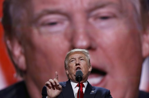 Donald Trump auf dem Parteitag der US-Republikaner in Cleveland Foto: AP