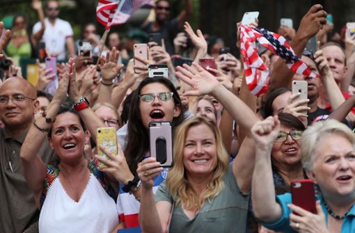 Tausende Fans haben in New York das US-Team gefeiert. Foto: AFP