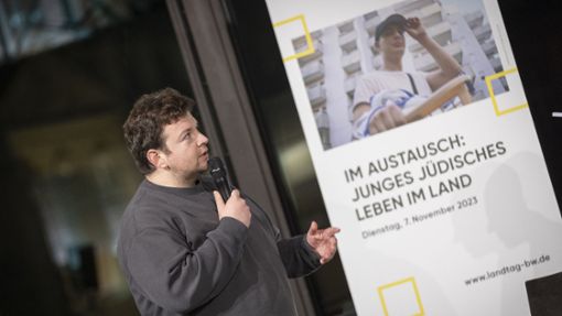 Arkadij Khaet, Regisseur des preisgekrönten Kurzfilms „Masel Tov Cocktail“, der im Landtag gezeigt wurde. Foto: Lichtgut/Julian Rettig