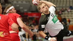 Durchsetzungsstark im rechten Rückraum: Steffen Weinhold ist der neue Kapitän der deutschen Handball-Nationalmannschaft Foto: dpa