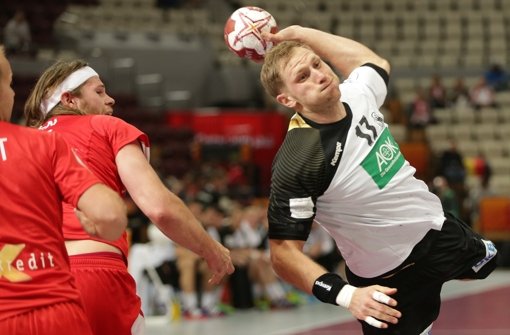 Durchsetzungsstark im rechten Rückraum: Steffen Weinhold ist der neue Kapitän der deutschen Handball-Nationalmannschaft Foto: dpa