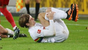 VfB-Profi Borna Sosa musste gegen Mainz mit Knieproblemen ausgewechselt werden. Foto: Baumann