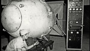Die Plutonium-Bombe „Fat Man“: Sie wurde am 9. August 1945 über Nagasaki abgeworfen. Foto: Arte