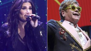 Haben zugesagt: Idina Menzel und Elton John werden bei der Oscar-Gala auftreten. Foto: AP