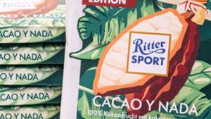 Diese Tafel von Ritter Sport darf nicht Schokolade heißen: „Cacao y Nada“ wird als Kakaofruchttafel beworben. Foto: Alfred Ritter GmbH Foto:  