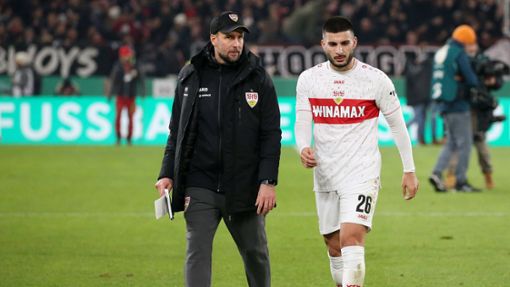 VfB-Trainer Sebastian Hoeneß lobt Deniz Undav in höchsten Tönen. Foto: IMAGO/Pressefoto Baumann/IMAGO/Alexander Keppler