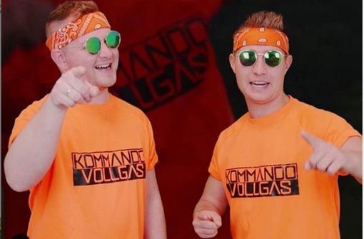 Das Partymusik-Duo „Kommando Vollgas“ hat ein  Anliegen, das sonst in Bierzelten eher kein Thema ist. Foto: privat